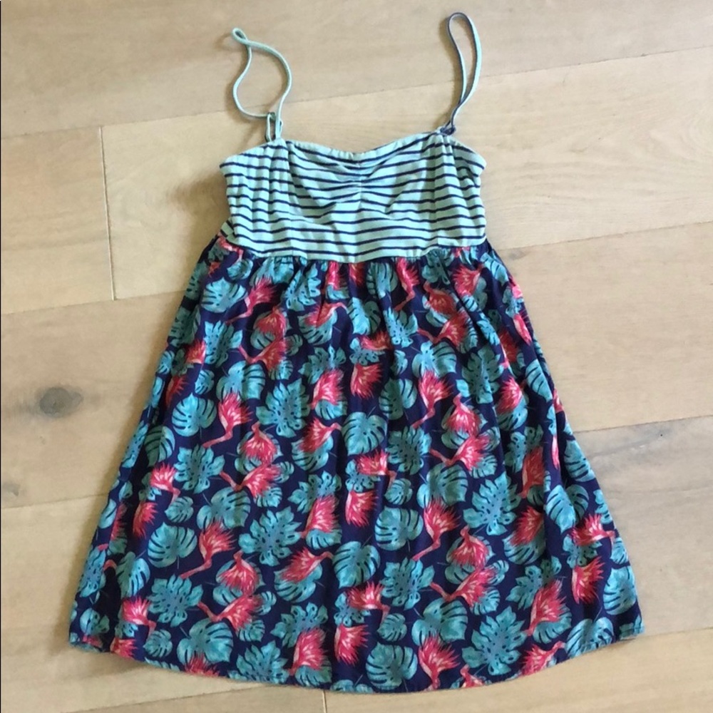 Roxy Palm Print Dress with removable straps